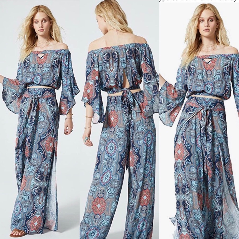 Boho Paisley wrap pant.